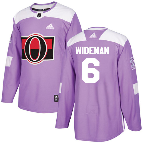 Adidas Senators #6 Chris Wideman Purple Authentic Fights Cancer Stitched NHL Jersey